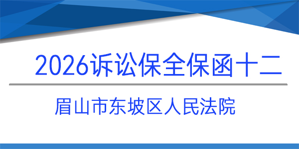 眉山市東坡區人民法院,訴訟保全,財產保全