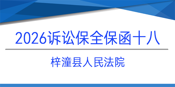 梓潼縣人民法院,訴訟保全,財產保全