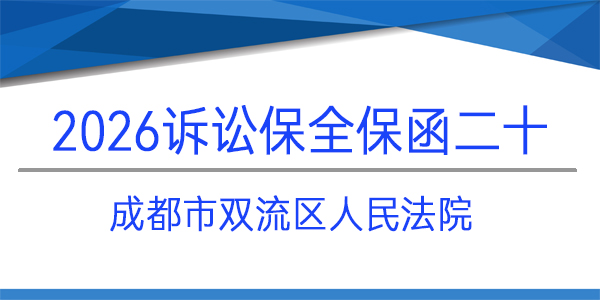 成都市雙流區人民法院,訴訟保全,財產保全