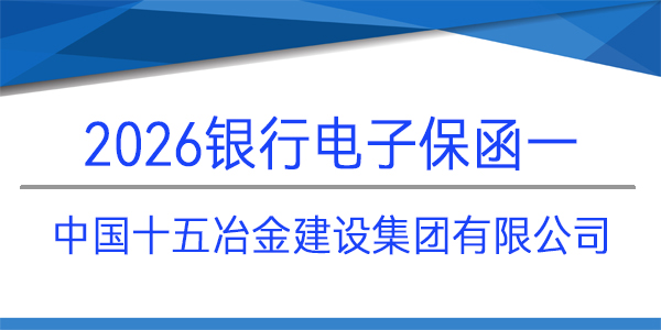 中國十五冶金建設集團有限公司,電子保函,投標保函
